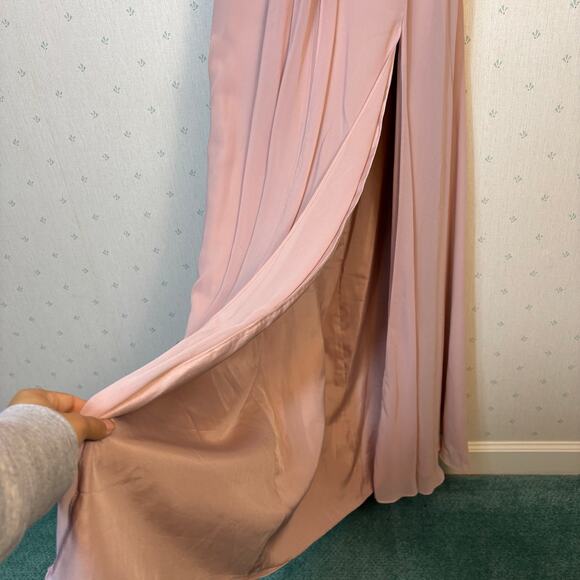 Jenny Yoo Long Bridesmaid A Line Dress Size 10  Sweetheart Neck Cutout Back NWT - Picture 7 of 10